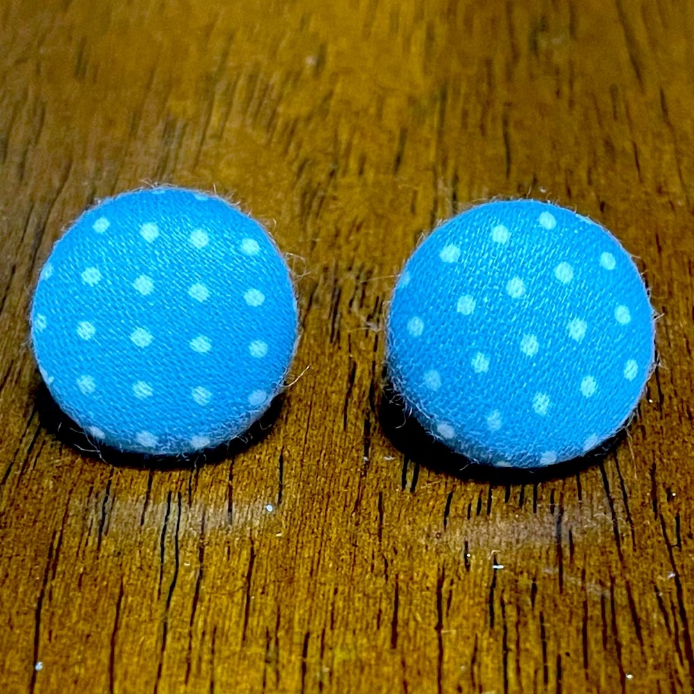 Vintage fabric earrings